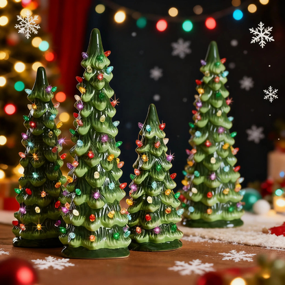 Cozy & Glow Ceramic Christmas Tree Set