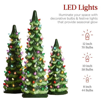 Cozy & Glow Ceramic Christmas Tree Set