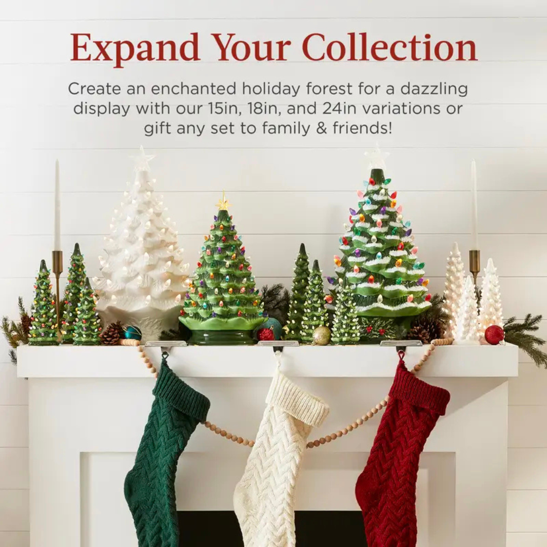 Cozy & Glow Ceramic Christmas Tree Set