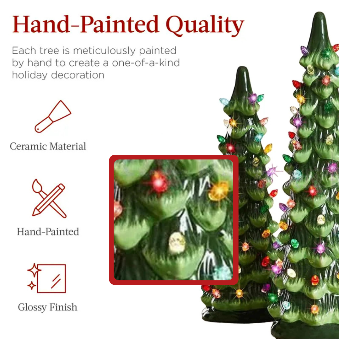 Cozy & Glow Ceramic Christmas Tree Set