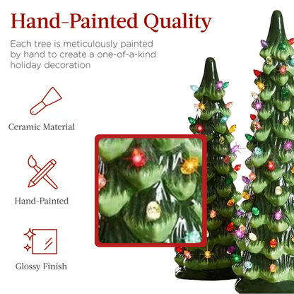 Cozy & Glow Ceramic Christmas Tree Set